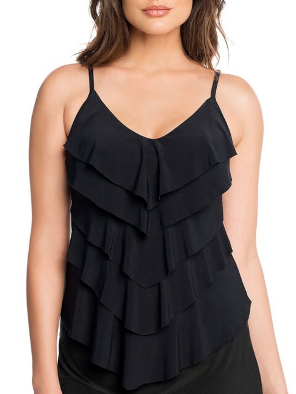 Vanishing Act Tiered Tankini Top